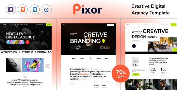 Pixor | Creative Digital Agency  Template